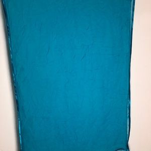 100% Silk Medium Sky Blue Scarf